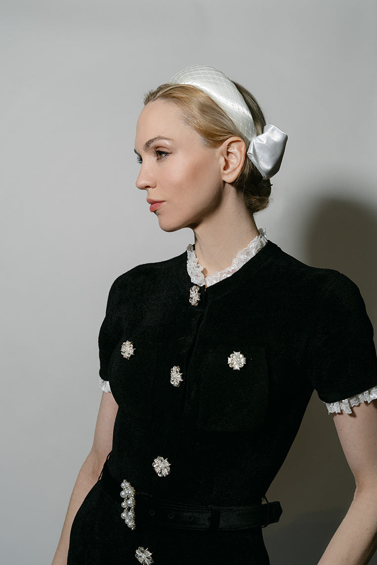 white halo band headwear special event bride